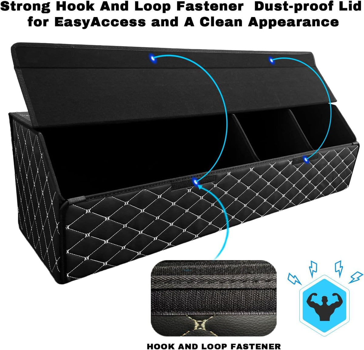 Car Trunk Organizer for Honda Accord Hybrid -Custom Fit,Leather Large Capacity Outdoor Trunk Organizer,4-Layer Cover,Diamond Quilted Pattern All-Season Use for Honda Accord Hybrid 2023-2025