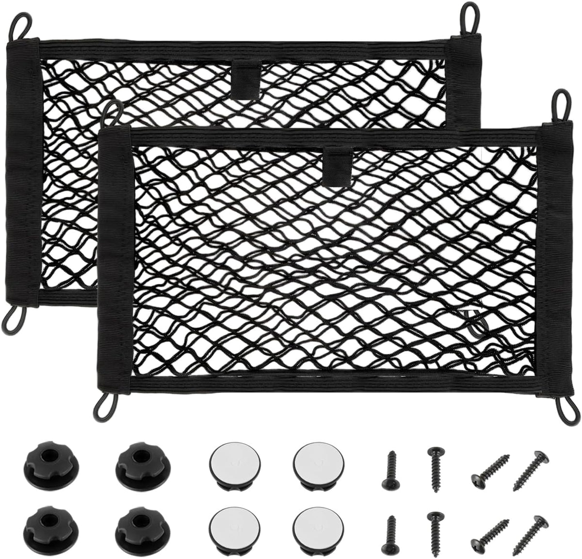 17.7 x 9.8 inch Universal Elastic Cargo Net Pocket,2 Pack