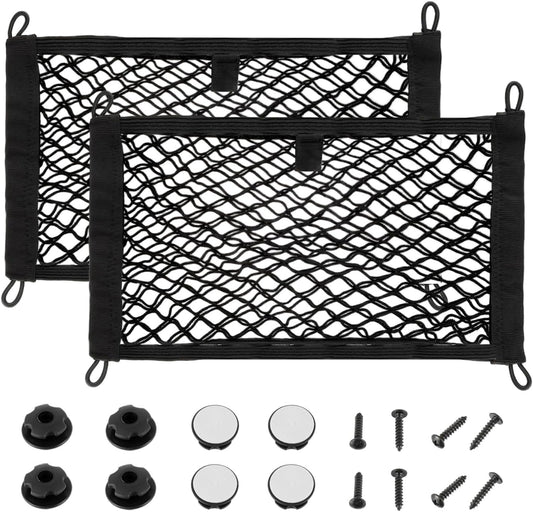 17.7 x 9.8 inch Universal Elastic Cargo Net Pocket,2 Pack