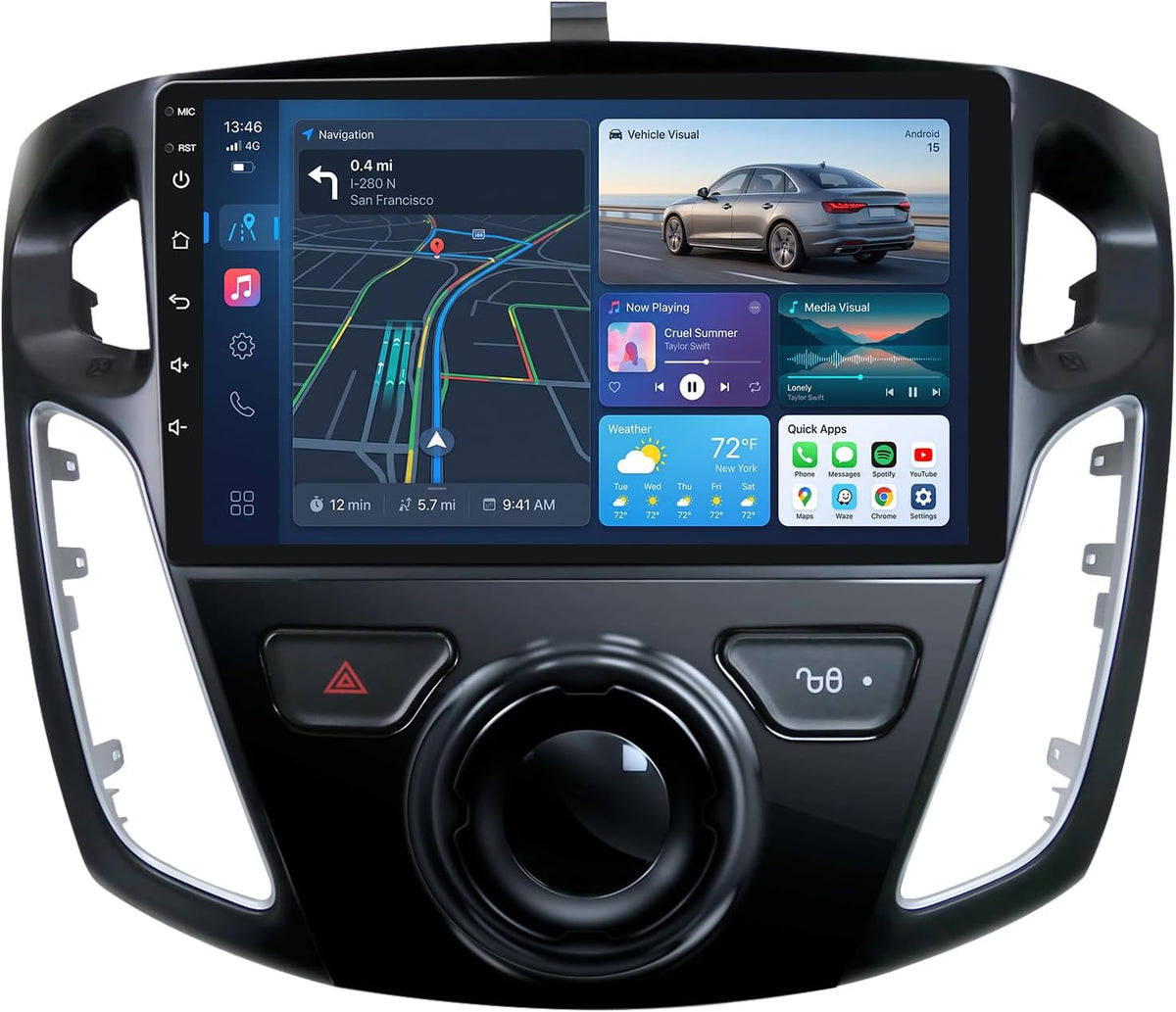 [4Core 64GB ROM] Car Radio for Ford Focus 2012–2018 Replacement