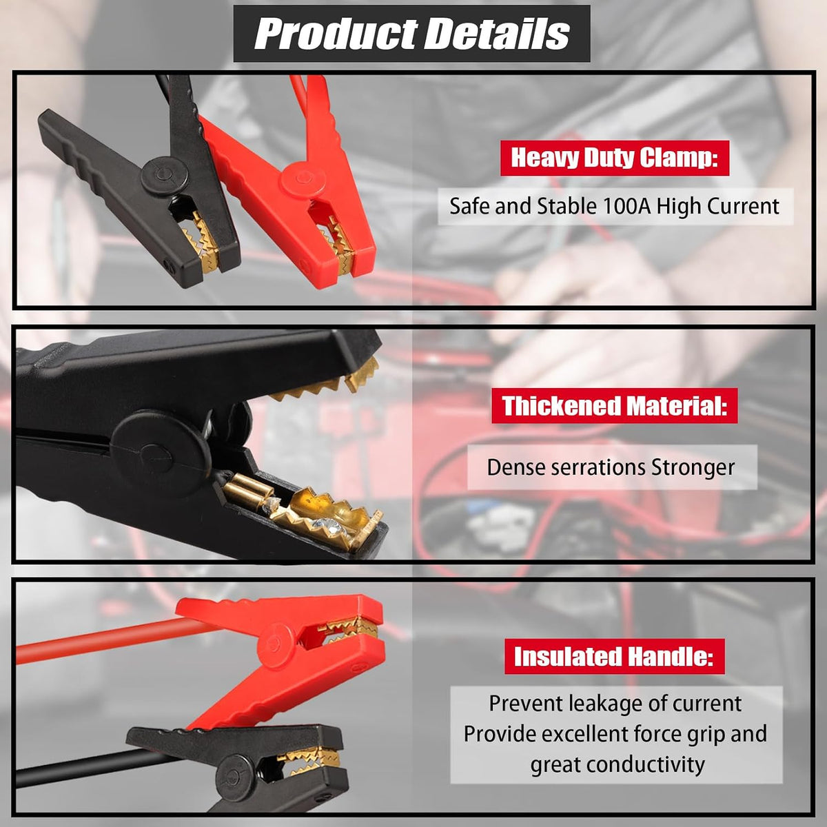 Car Jumper Starters Adapter for Milwaukee for M18 Battery, 11AWG Cable Convert to Jumper Starter Automotive Booster, Jump kit Cable for Car Batteries (NO Battery)