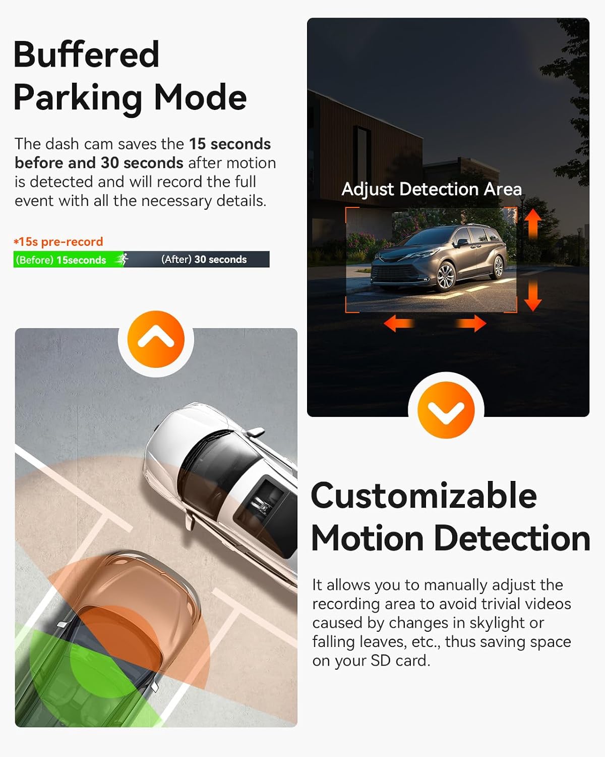 Vantrue N2X 2.7K Dash Cam Front and Inside, STARVIS 2 PlatePix Car Camera