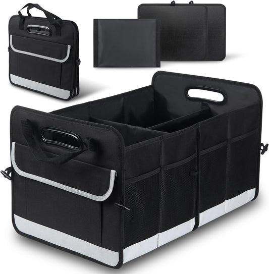 AOPHY Car Trunk Organizer, 72L Large Capacity Waterproof Auto Storage with Non-Slip Bottom Strips, Collapsible Cargo Organizer for Suv, Truck, Sedan, Portable Car Accessories for Women Men