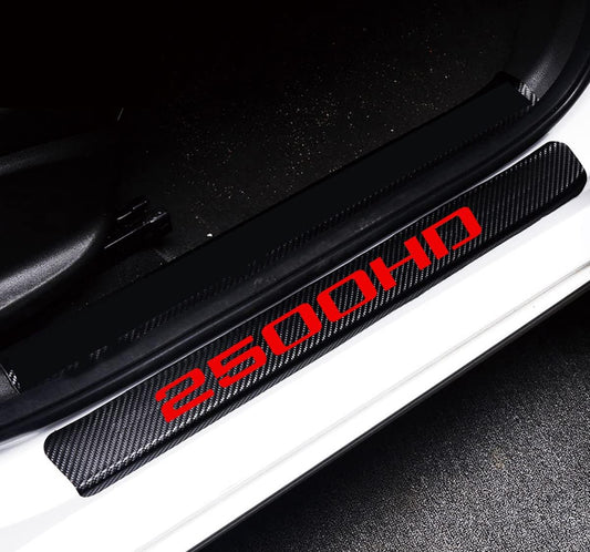 MAXDOOL 4Pcs Car Door Sill Protector Reflective Sierra 2500HD