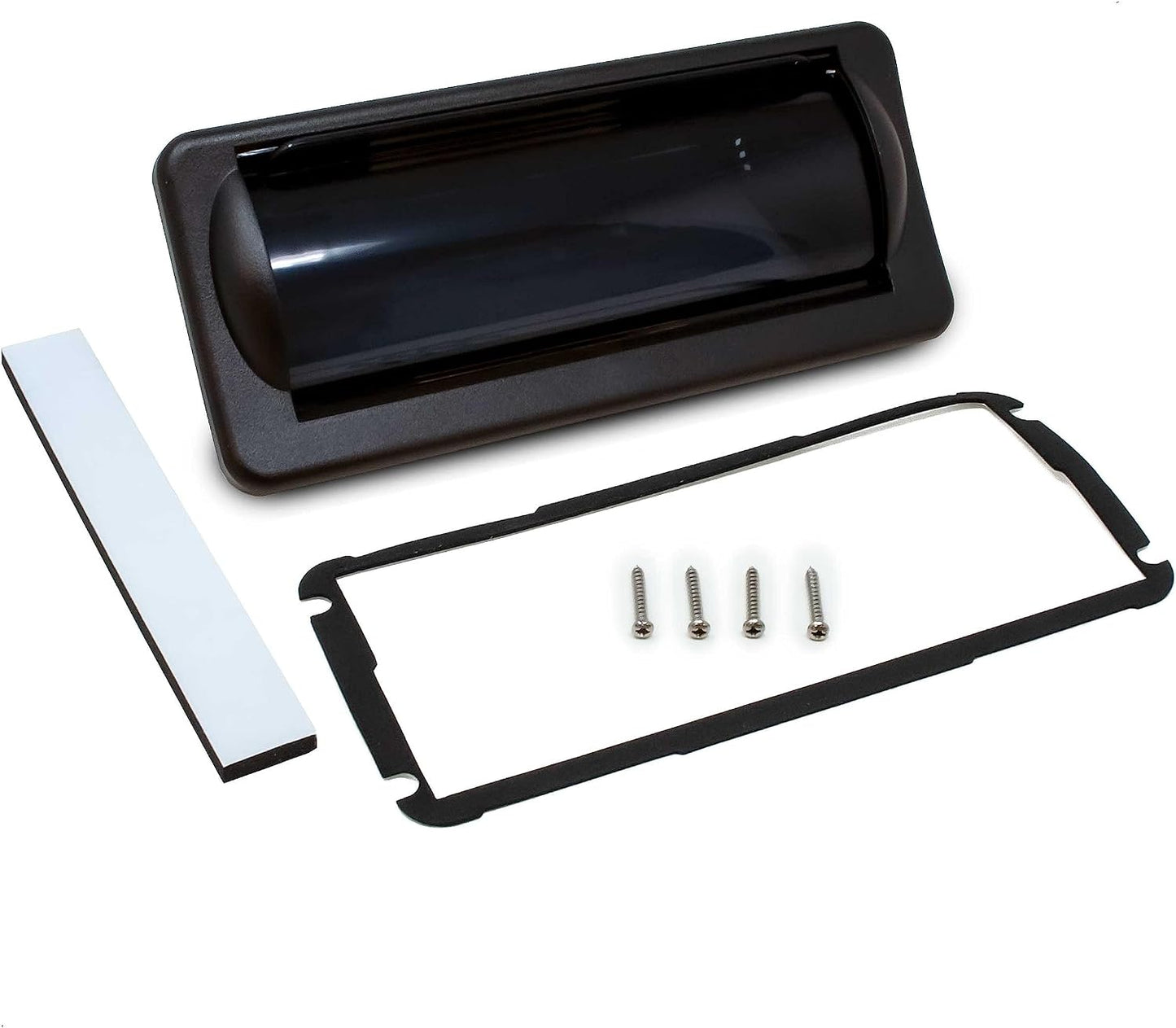 Creative Audio CAMC1B Marine Single DIN Radio Mounting Kit with Retractable Cover (Black)