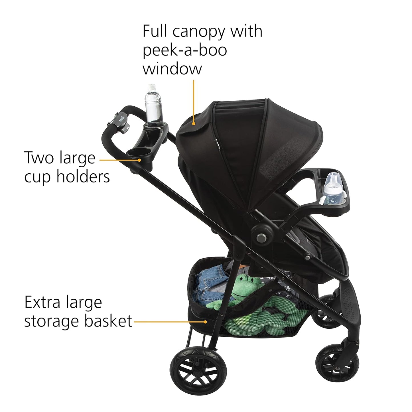 Safety 1st Grow and Go Flex 8-in-1 Travel System, Foundry & onBoard 35 LT Adjustable Infant Car Seat Base