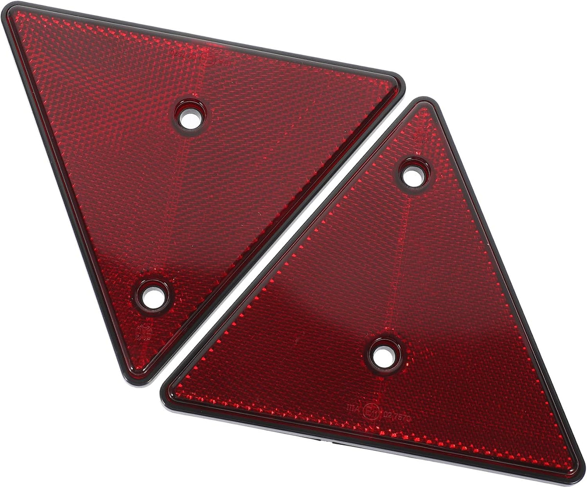 2 Pack Triangle Emergency Warning Sign Reflective PVC Road Safety