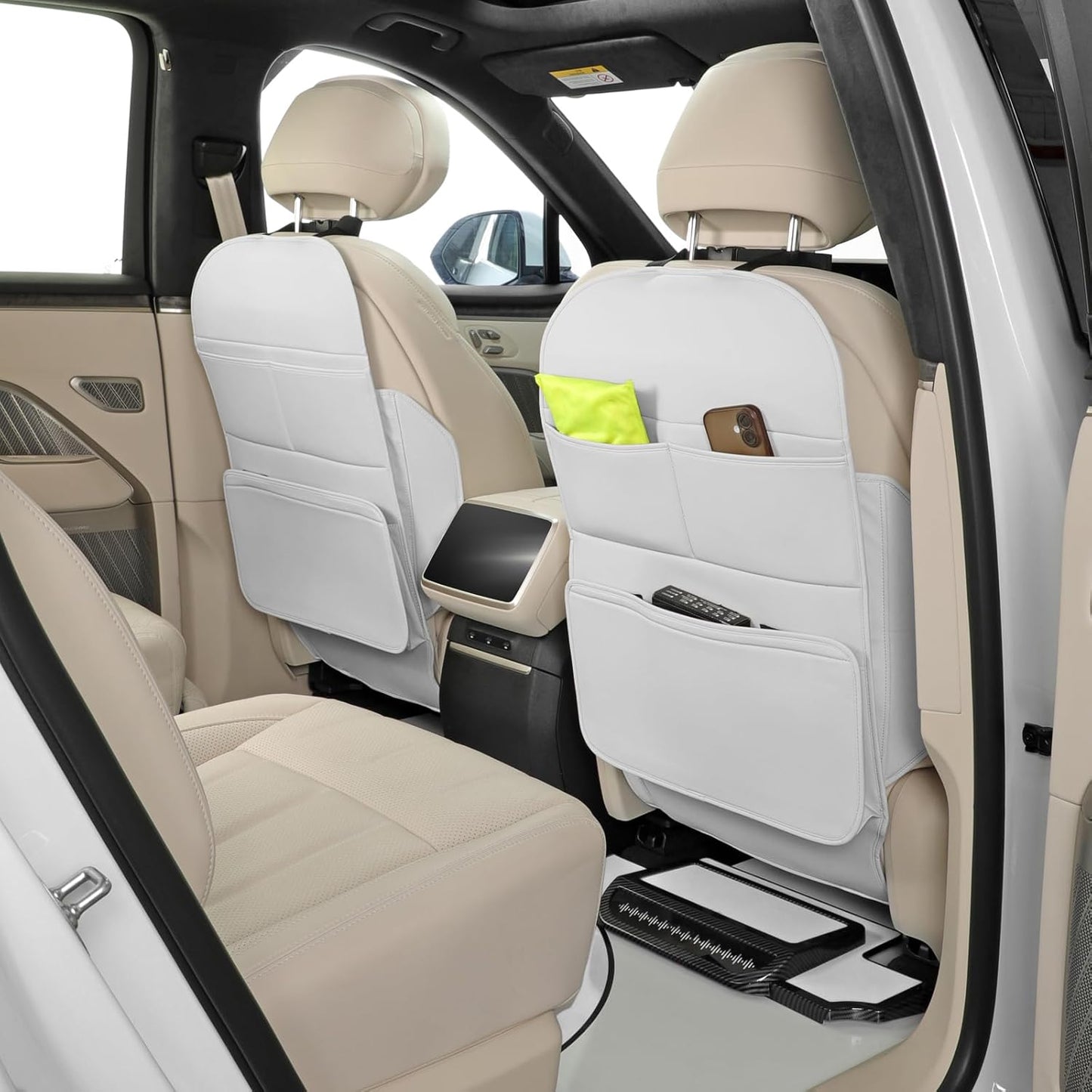 TAIKOO Seat Back Protector,Shields Seat Backs From Kicks and Adds Storage | kick mats back seat protector easy to install and clean, well-crafted, sturdy, durable and stylish.2 Pack