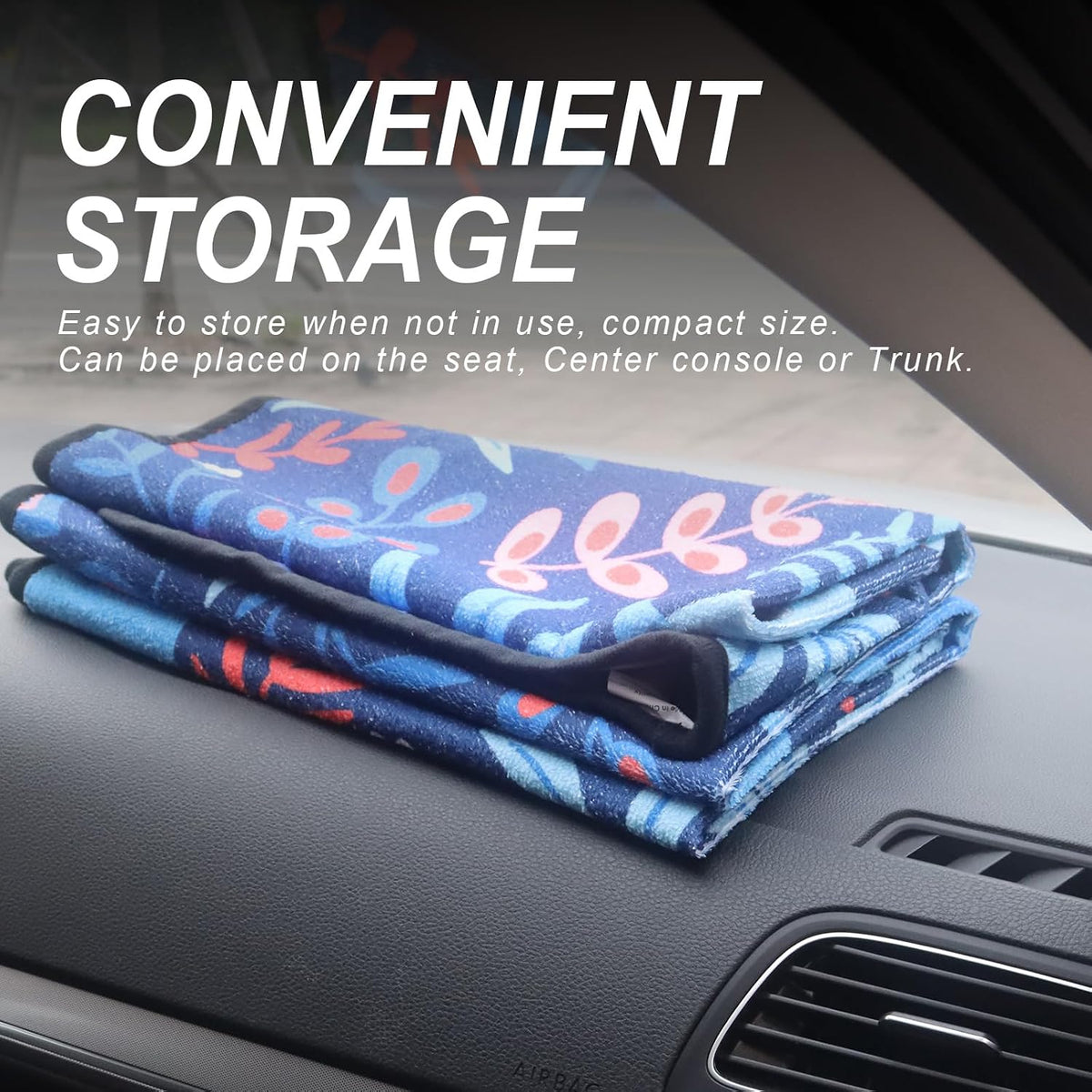 Sweat Towel Car Seat Cover Protector Front Seats for Gym Workout, Running, Swimming, Beach and Hiking, Waterproof Universal Seat Cover for Car, Trucks, Van & SUV (1, Dinosaur, Front)
