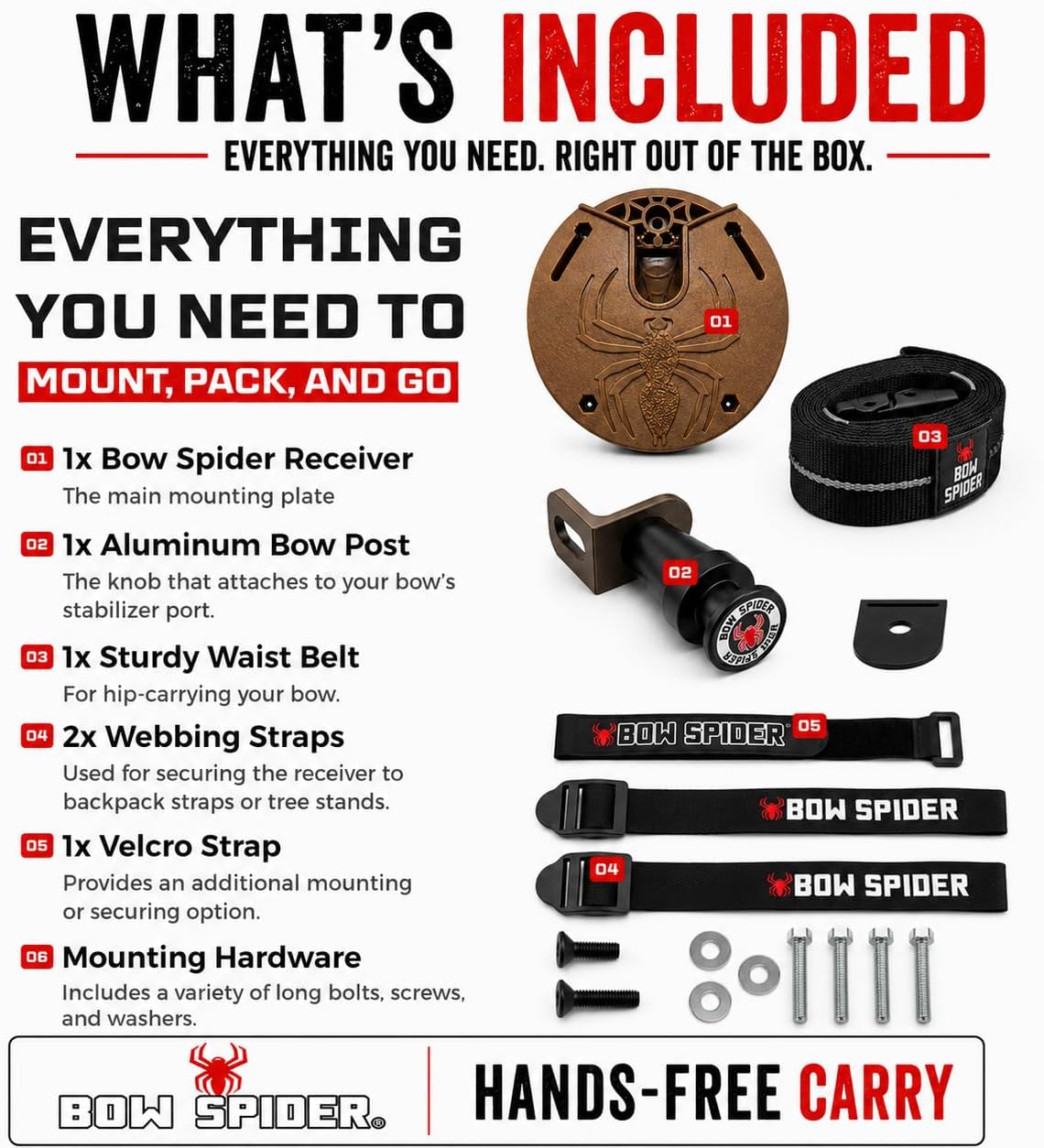 Bow Spider Case Alternative – Carrying System for Compound Bow Case, Archery Holder for Backpack, Hunting Sling Mount, Compatible with Recurve, Outdoor Hunting Gear