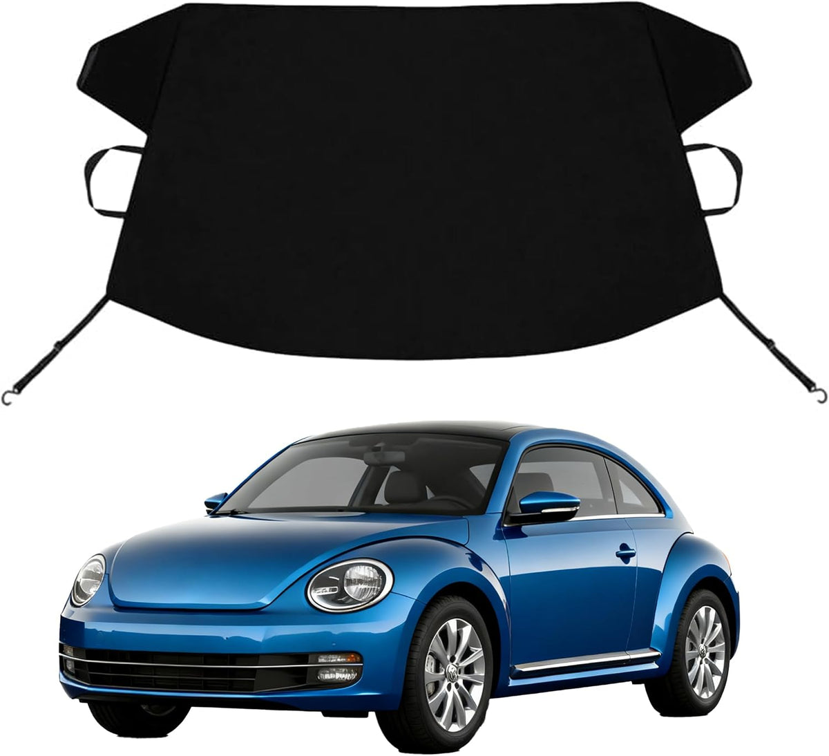 Beetle Custom Windshield Cover for Ice and Snow VW Beetle Heavy Duty 600D Oxford Fabric Windshield Protector Fit Waterproof Frost Snow Cover Winter Car Accessories
