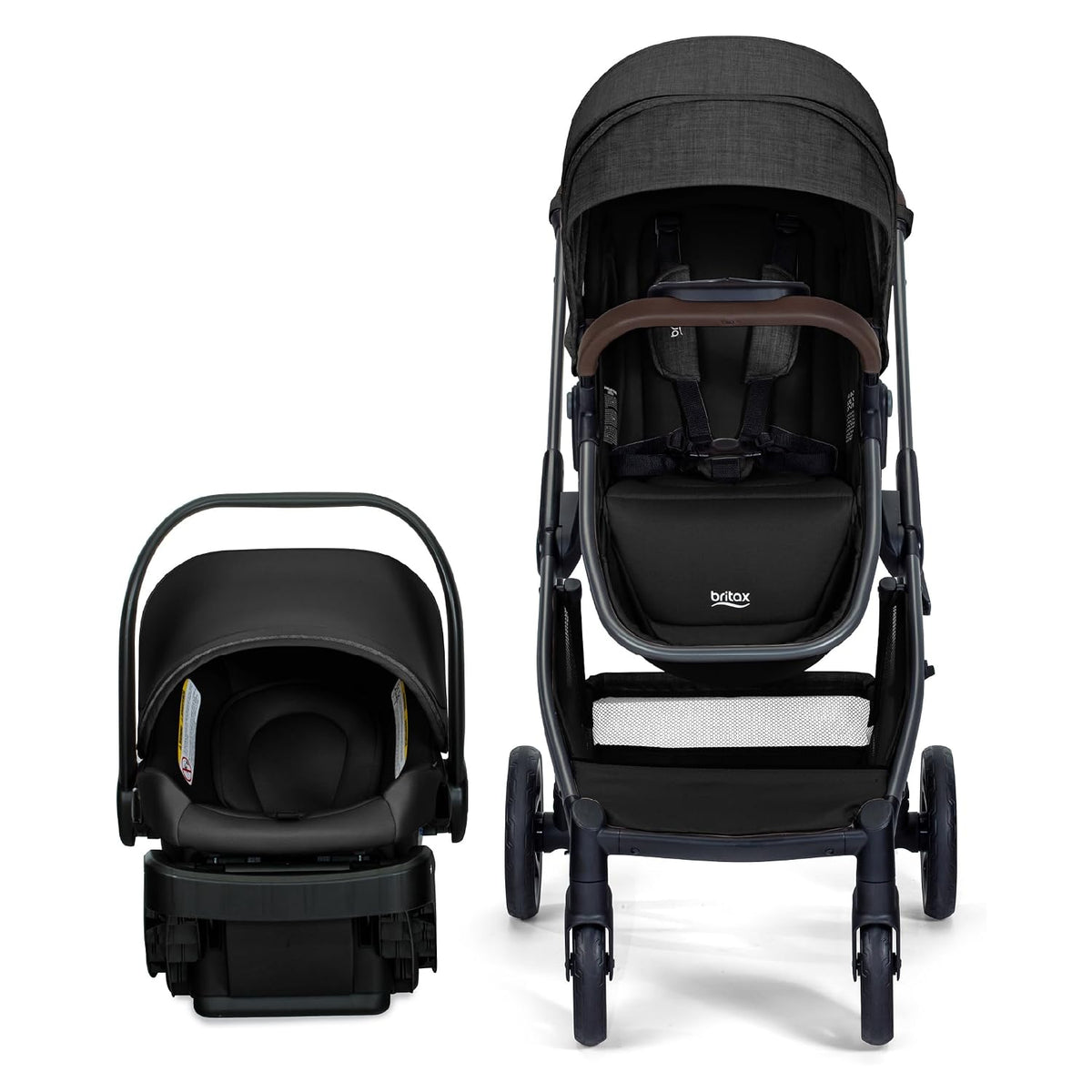 Britax Phases Travel System with Arbor Infant Car Seat — Raven Black