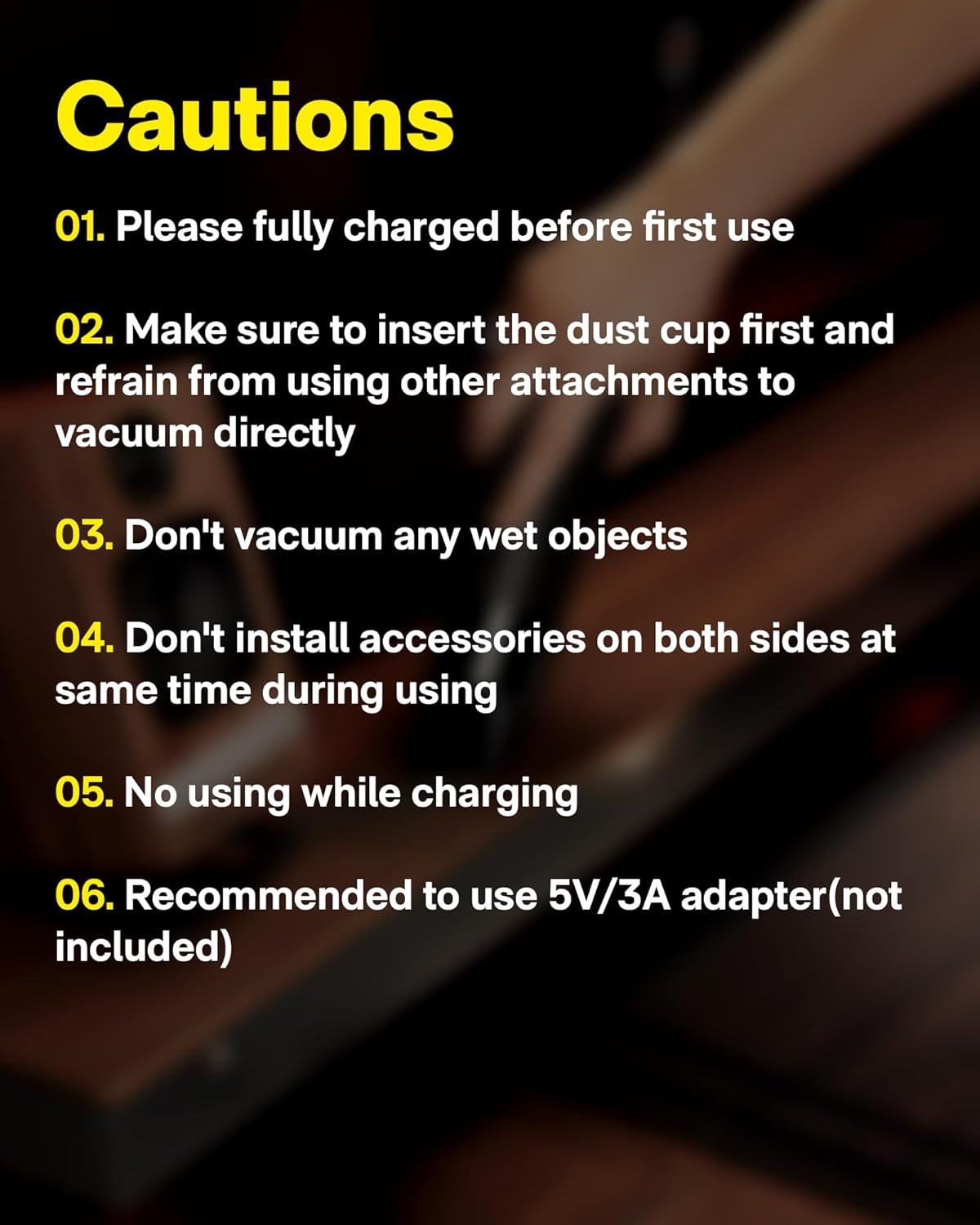 HOTO Handheld Desk Vacuum Cordless, Small Vacuum Cleaner, 15000Pa