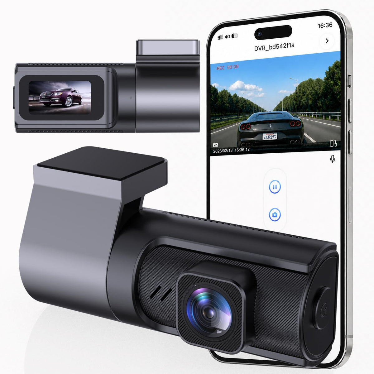 2K Dash Cam Front Camera for Car