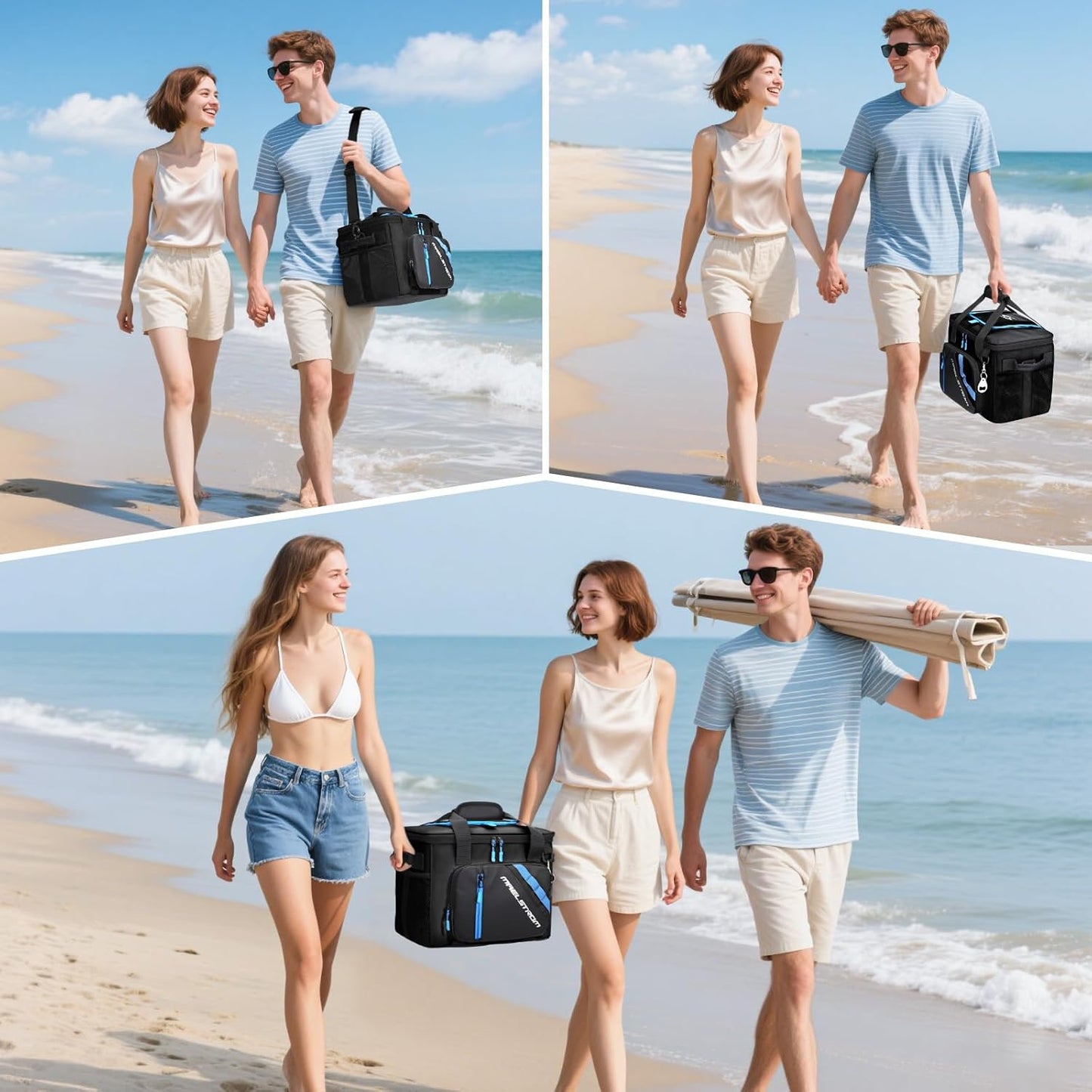 Maelstrom 30 Can Collapsible Soft Cooler Bag with Quick Access Opening | 5-layer Insulation,16h Cold, Leakproof, Waterproof, Multiple Pockets, Bottle Opener, Portable for Beach, Camping, Picnics