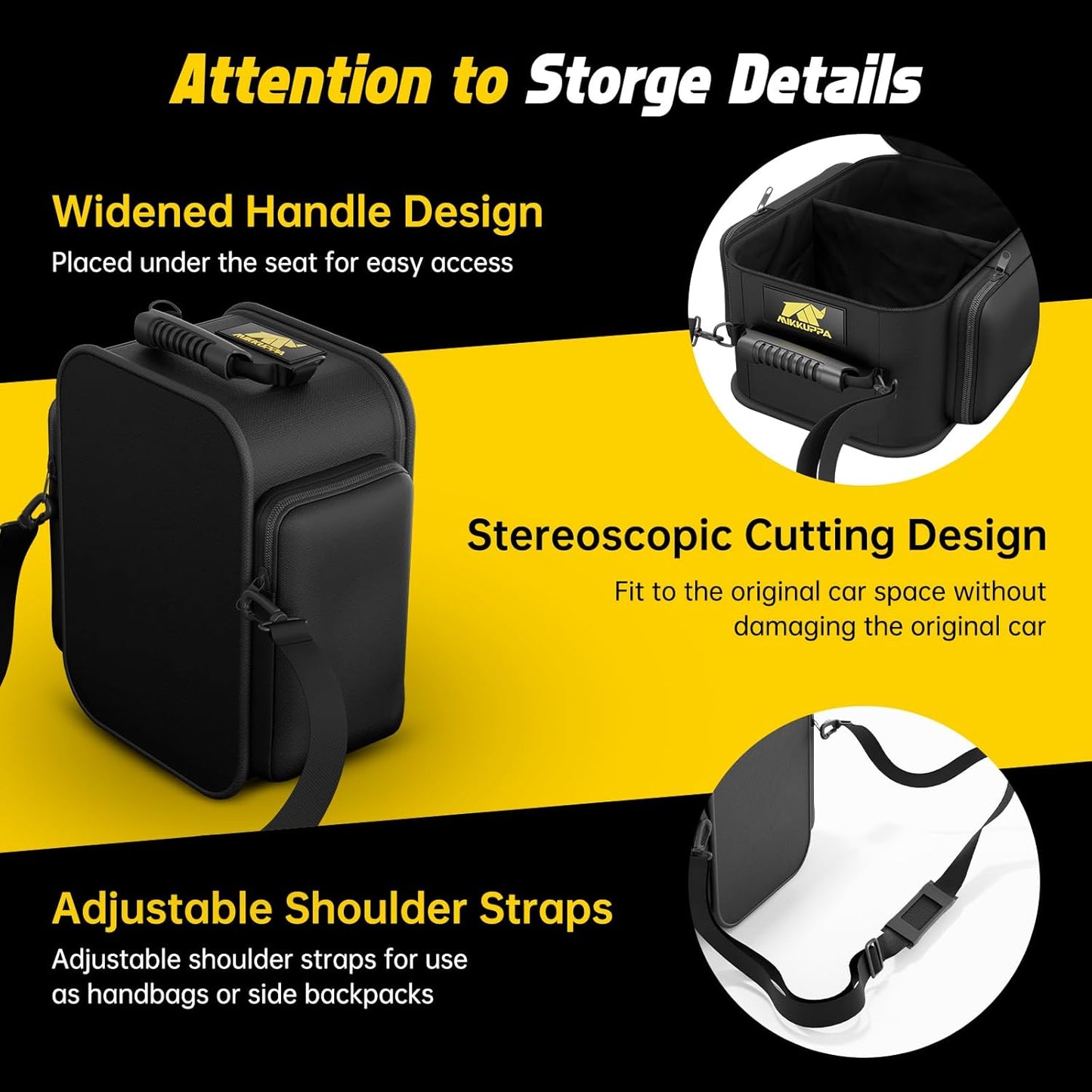 MIKKUPPA Under Seat Storage - Compatible with 2007-2024 Jeep Wrangler JK JL JLU Sports Rubicon Gladiator JT - Portable Rear Under Seat Storage Organizer Tool Kit