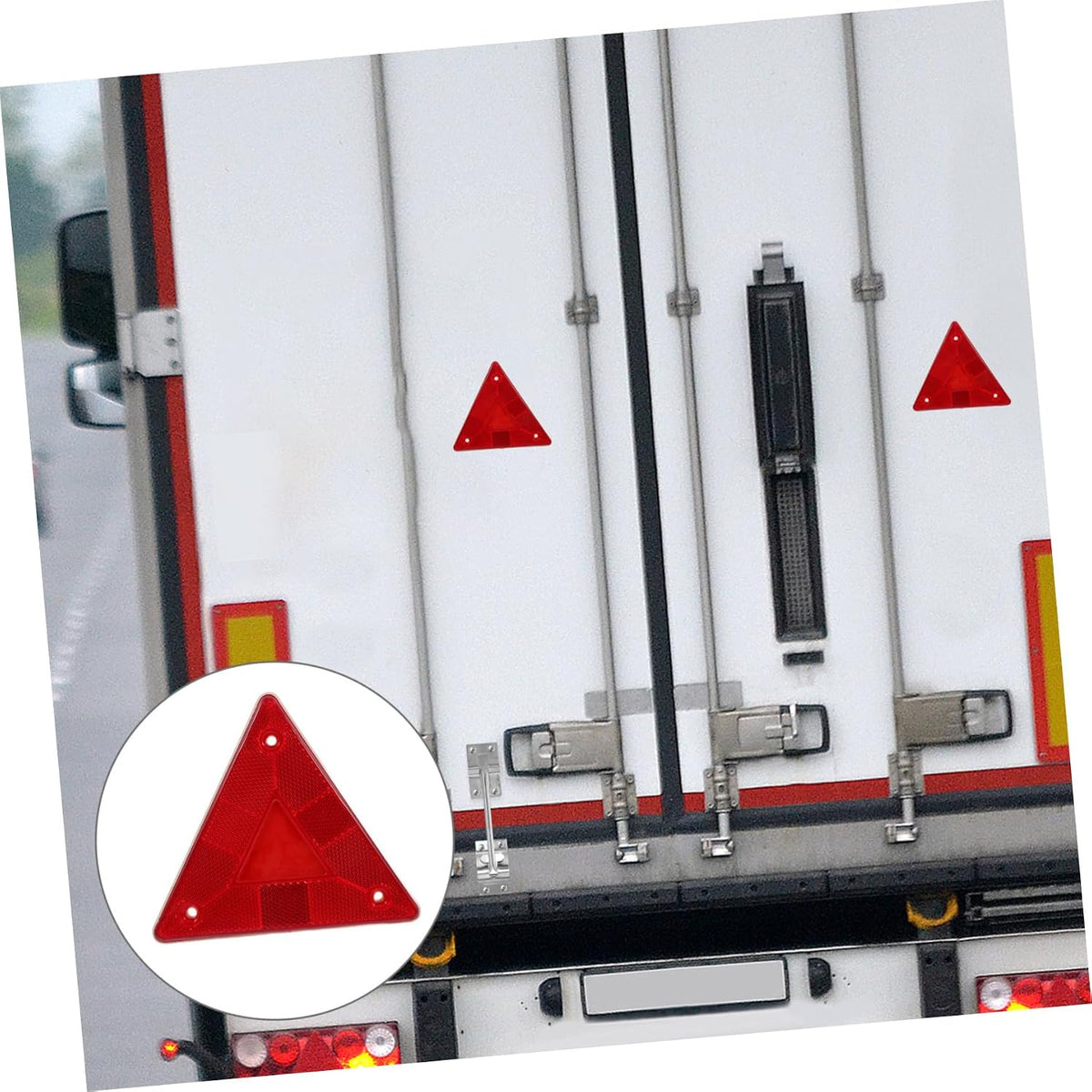 10Pcs Plastic Triangle Warning Signs Reflective Roadside Safety Set