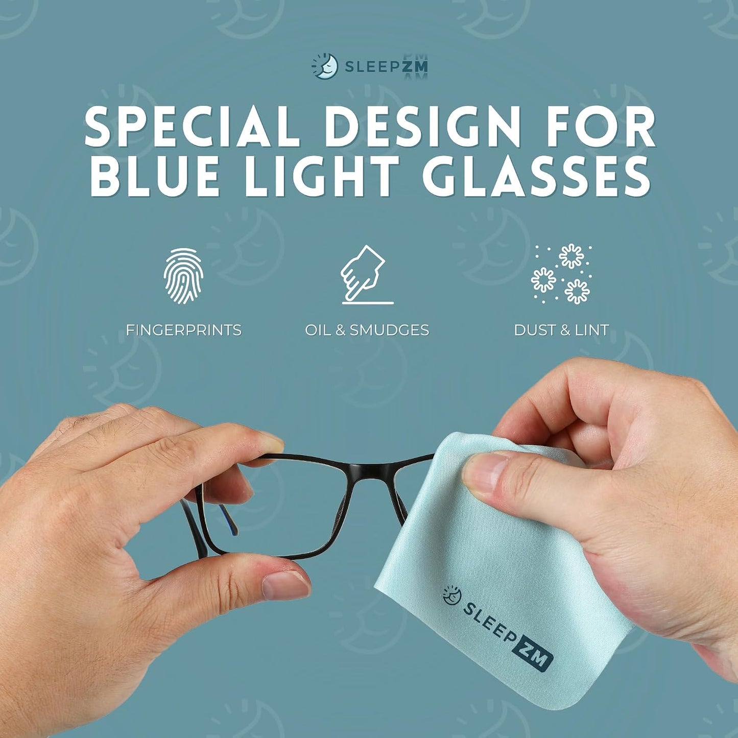 Sleep ZM 15 Pack Special Blue Light Glasses Microfiber Cleaning Cloths - Safe and Effective Cleans Lenses, Screens, Cameras, Eyeglasses, Cell Phone, LCD TV Screens and More (6X7)