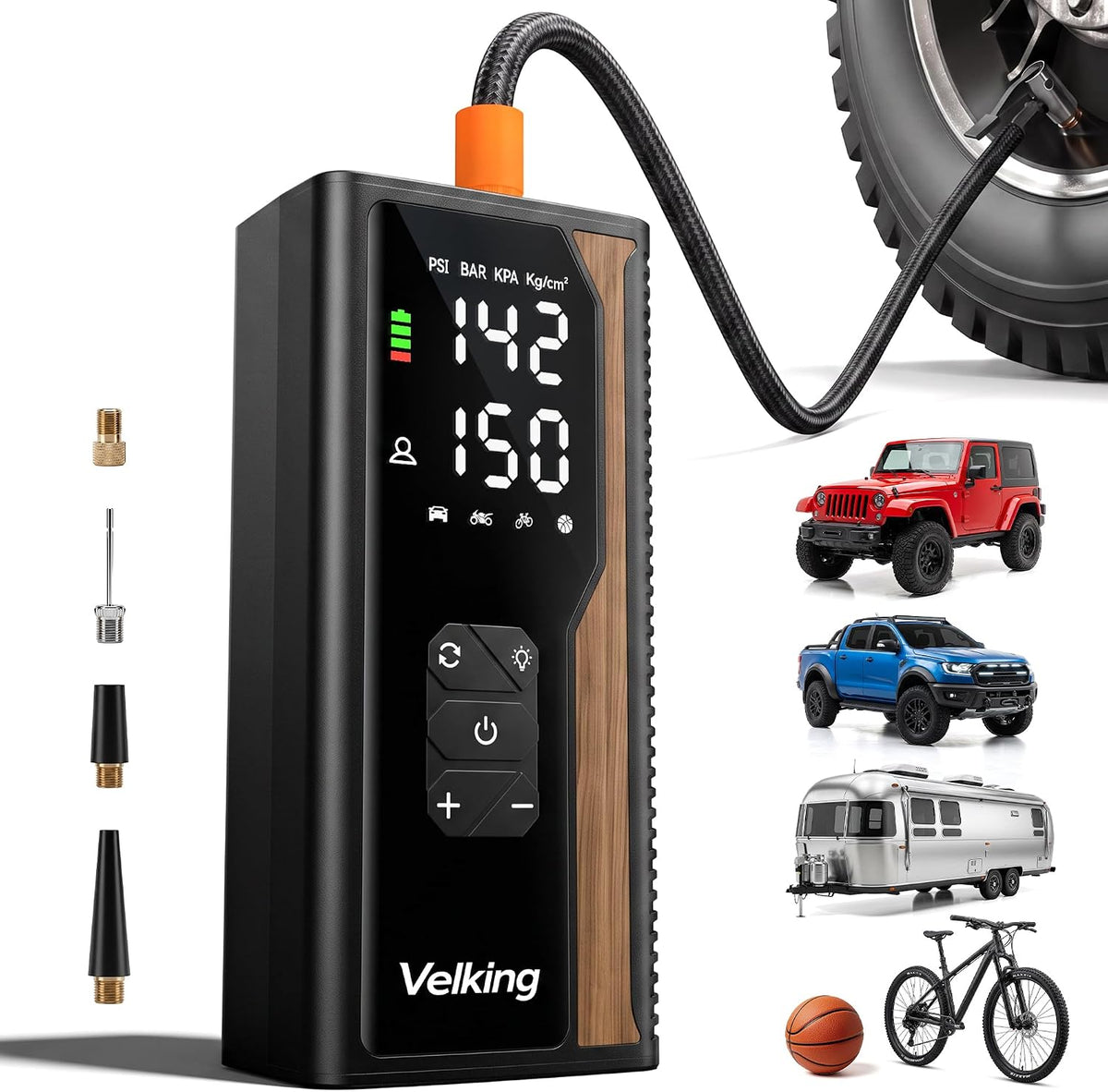 Tire Inflator Portable Air Compressor, Air Pump for Car Tires
