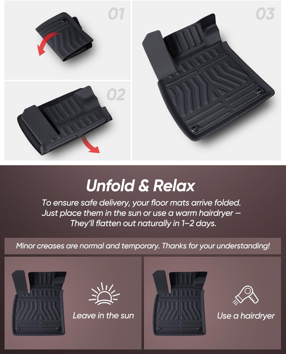 Floor Mats for Honda Accord 2022 2021 2020 2019 2018 Car Accessories 5 Seat | Sedan 10th Gen Gas & Hybrid Model Custom Fit All-Weather XPE Rubber Liners Front Rear Carpet Rug 3PCS Black Summer Bench Trip