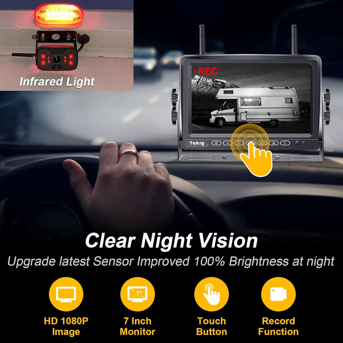 RV Backup Camera Wireless Plug and Play: Pre-Wired for Furrion Easy Install