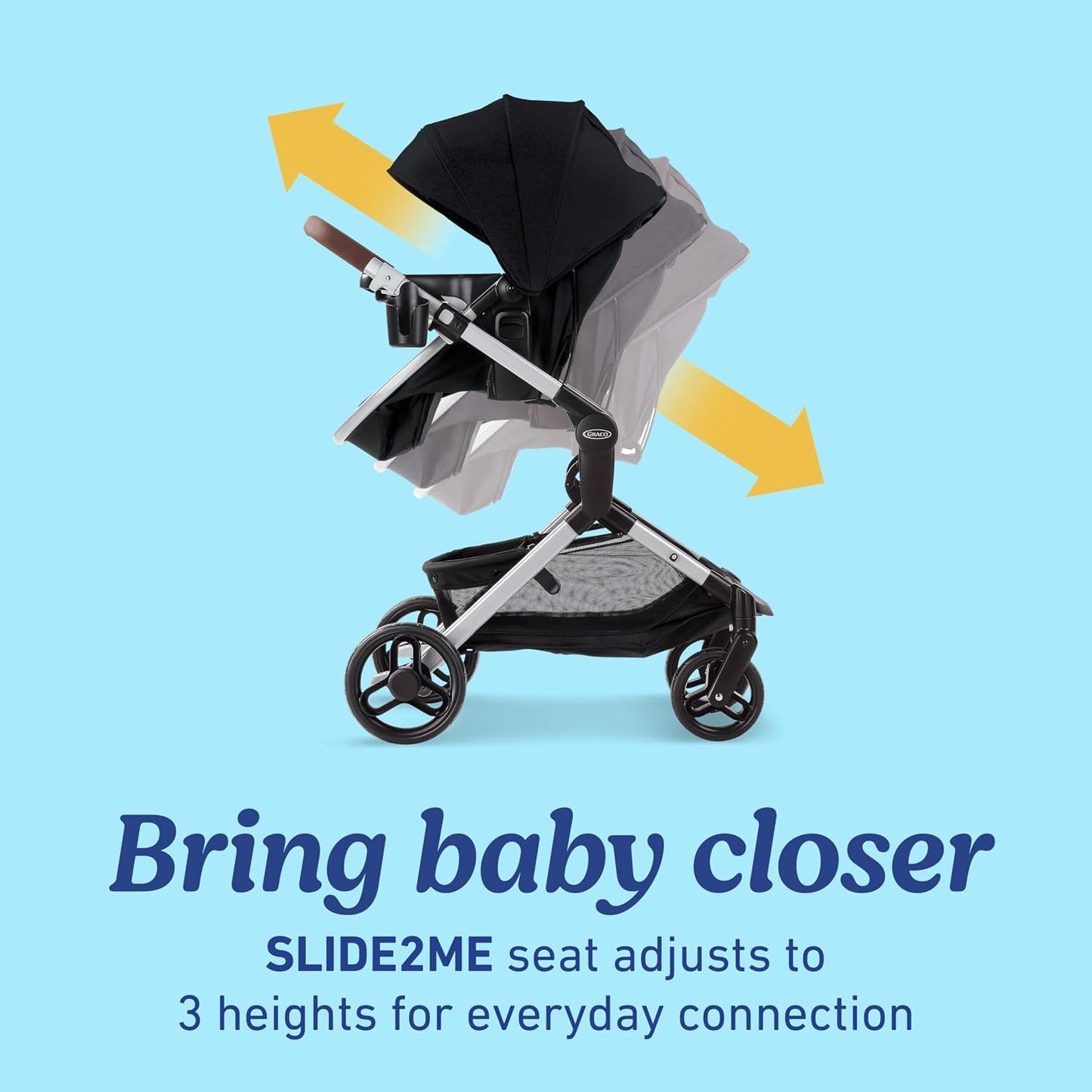 Graco Modes Nest Travel System, 3-in-1 Modular Carseat Stroller Combo, Includes the SnugRide DLX Infant Car Seat and Baby Stroller, Adjustable Slide2Me Car Seat Carrier to Toddler Stroller, Sullivan