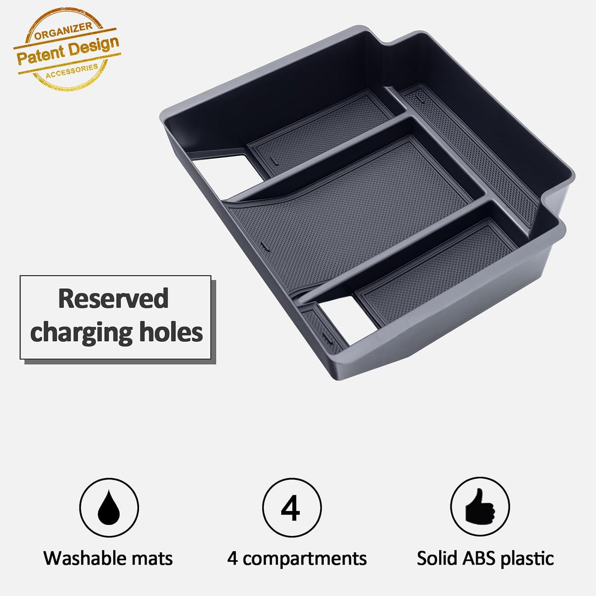 TOPINSTALL Full Size Tray for 2022-2026 Refreshed Silverado/Sierra 1500