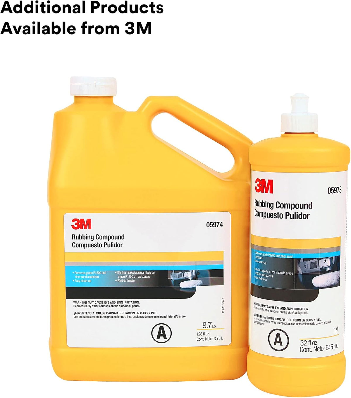 3M Rubbing Compound, 05973, Liquid Formula,1 qt (32 fl oz/946 mL)