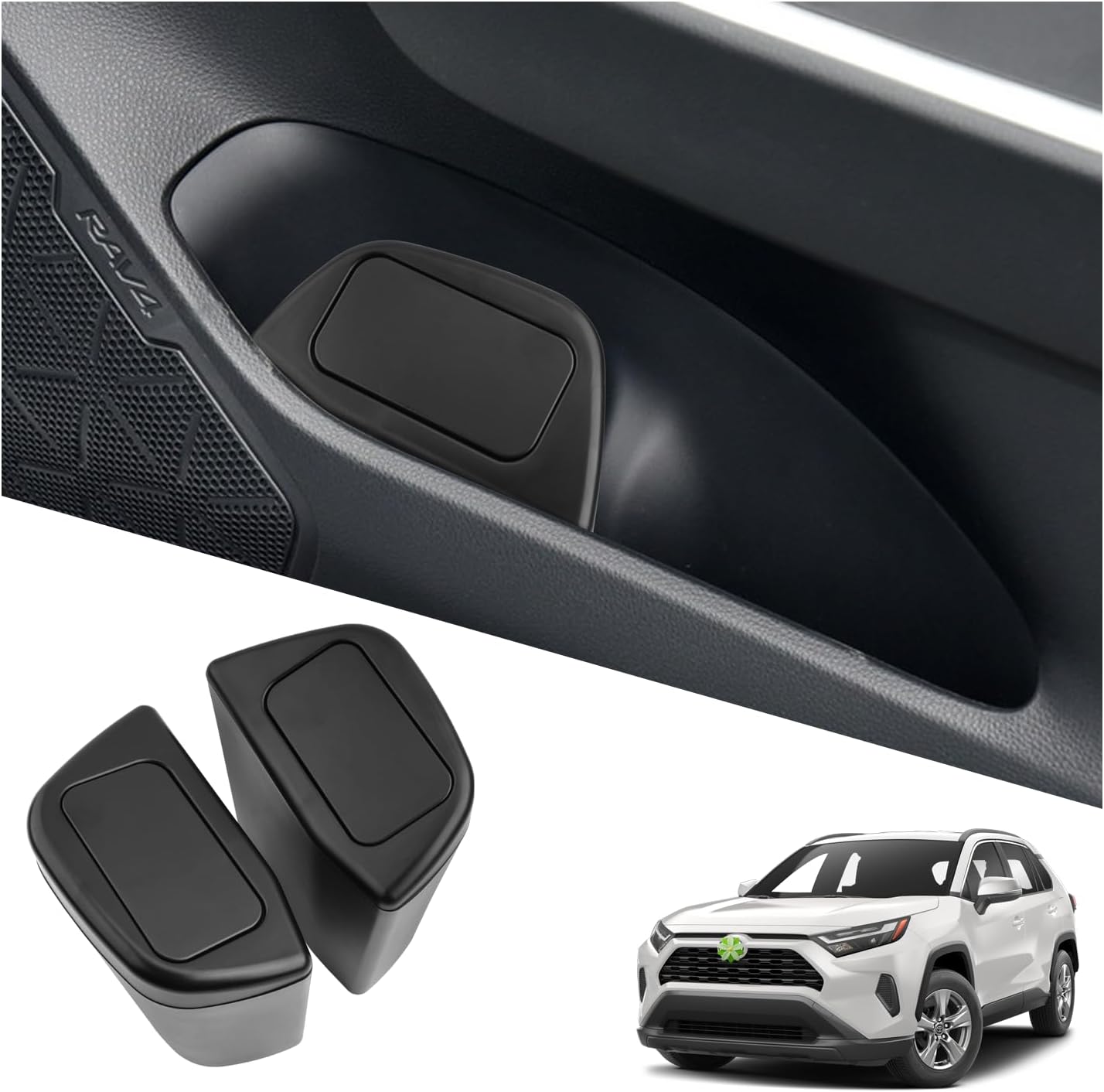 Ruiya 2025 RAV4 Trash Can for 2025 Toyota RAV4 Hybrid Accessories Trash Bin with Lid for Storage Toyota RAV4 Accessories Plastic Garbage Can Compatible with 2019-2023 2024 2025 Toyota RAV4 All Trim