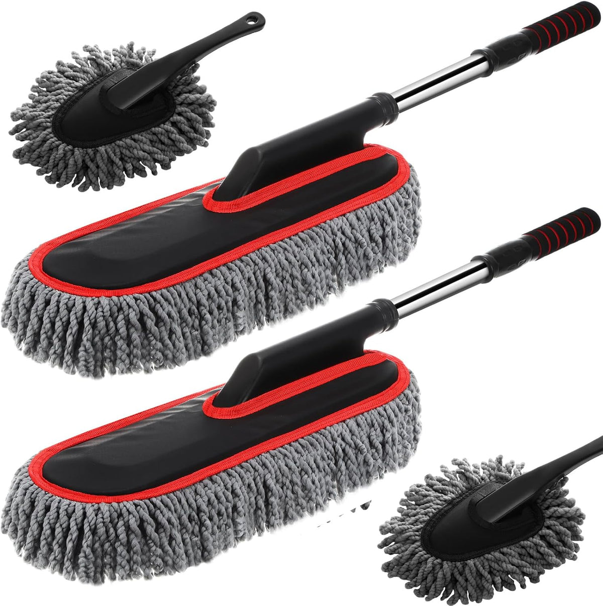 4 Pack Microfiber Car Duster Exterior Scratch Free, Gray