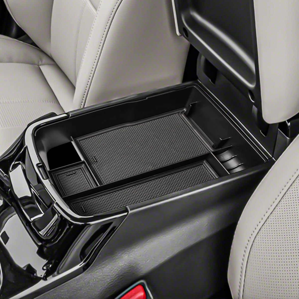 HGWEI Center Console Organizer Compatible with Kia Telluride 2020 2021 2022 2023 2024 2025 2026 Interior Accessories Insert Tray Coin Holder Armrest Secondary Storage Box, Black