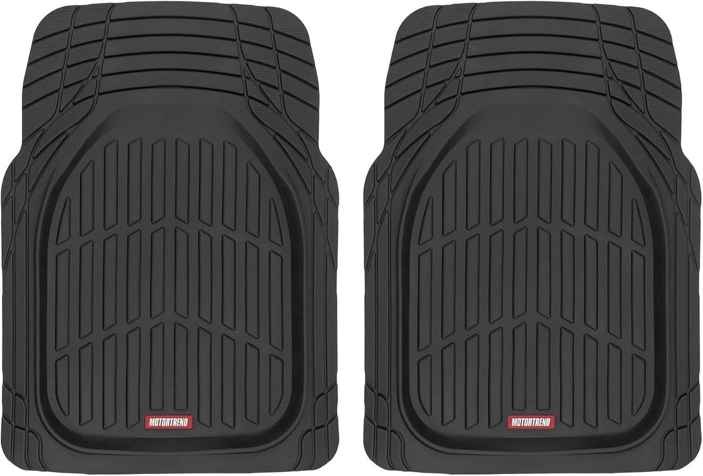 Motor Trend (2) Car Seat Covers for Front Seats with (2) Trimmable Car Floor Mats – Universal Fit Auto Accessories for Cars, Trucks, SUVs, Vans – Interior Protection and Vehicle Interior Shield Combo