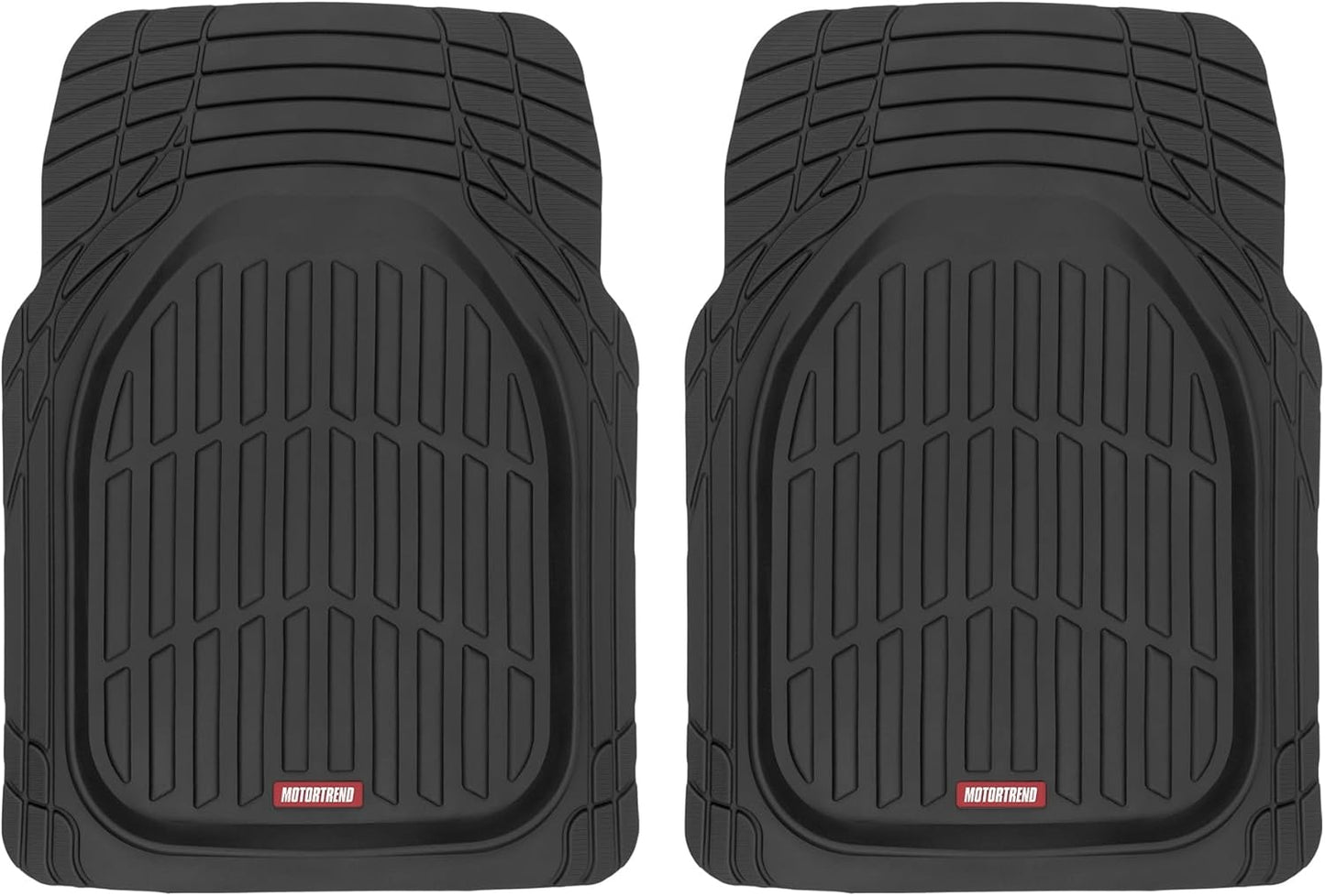 Motor Trend (2) Car Seat Covers for Front Seats with (2) Trimmable Car Floor Mats – Universal Fit Auto Accessories for Cars, Trucks, SUVs, Vans – Interior Protection and Vehicle Interior Shield Combo