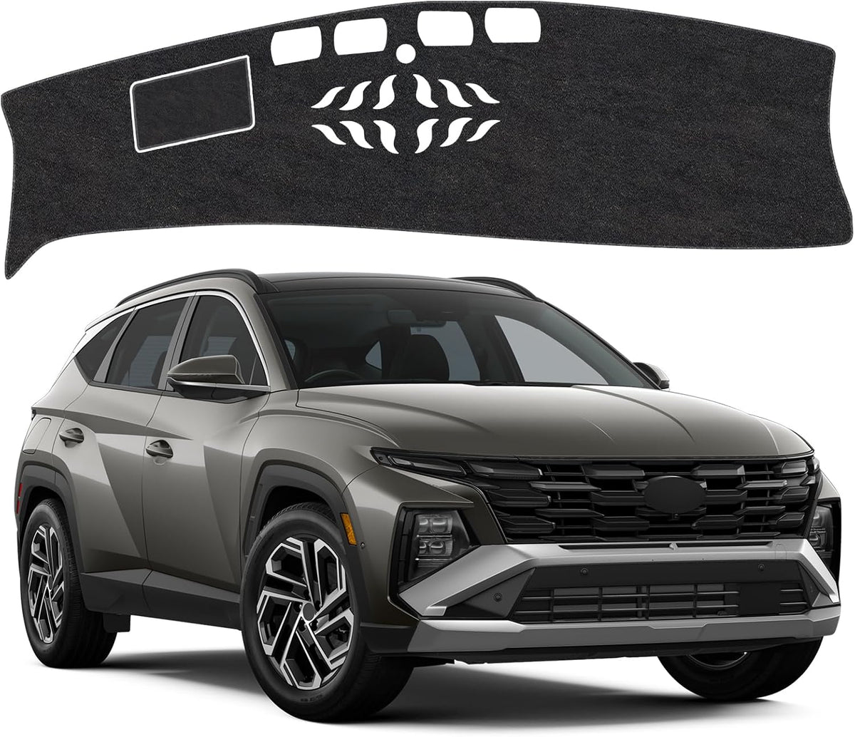 Dash Cover Mat Compatible with Hyundai Tucson 2025-2026 Non-Slip Dashboard Cover Mat Sunshade UV Rays Protector Interior Accessories