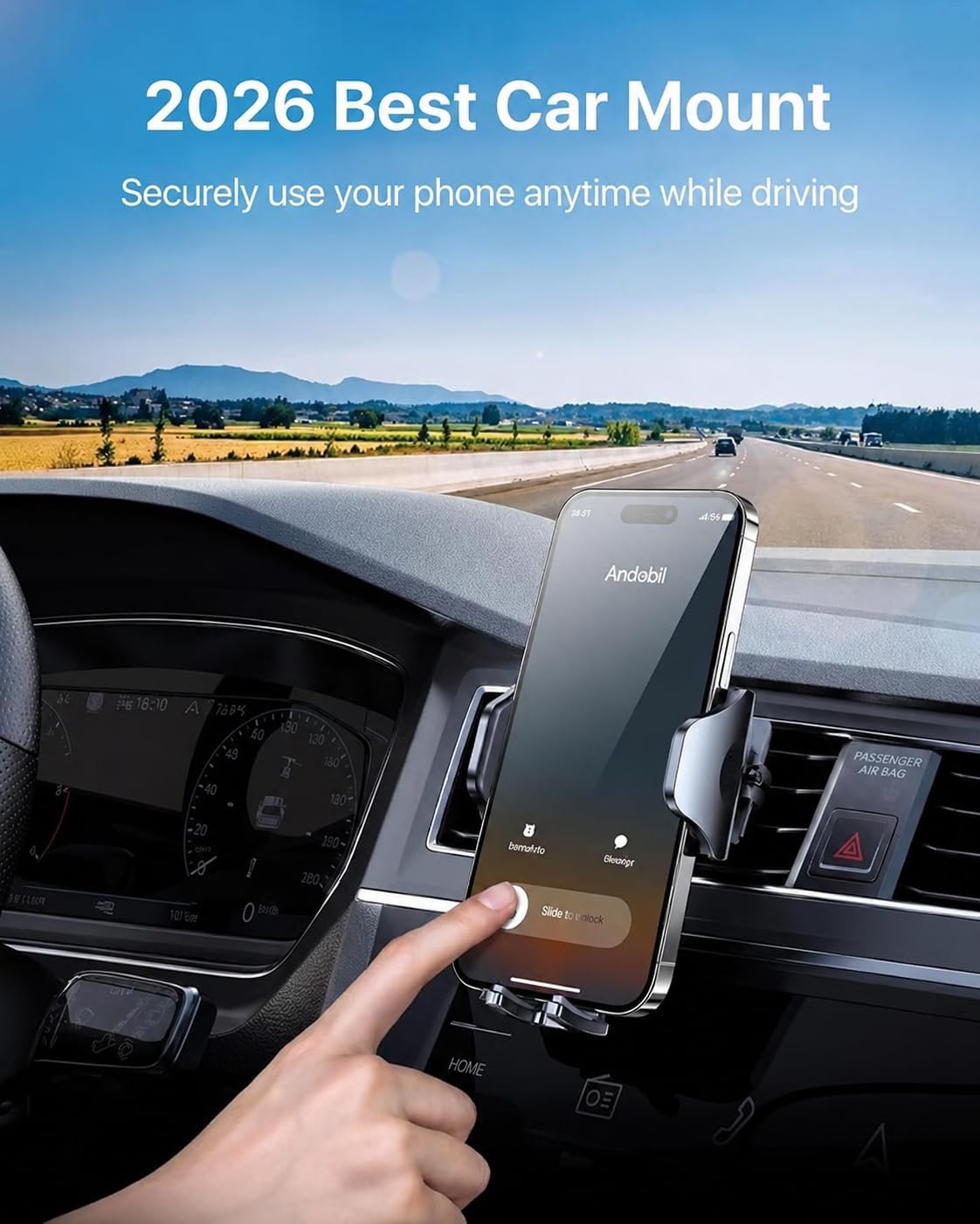 andobil Upgrade Phone Holders for Your Car Vent Sturdiest Car Phone Holder