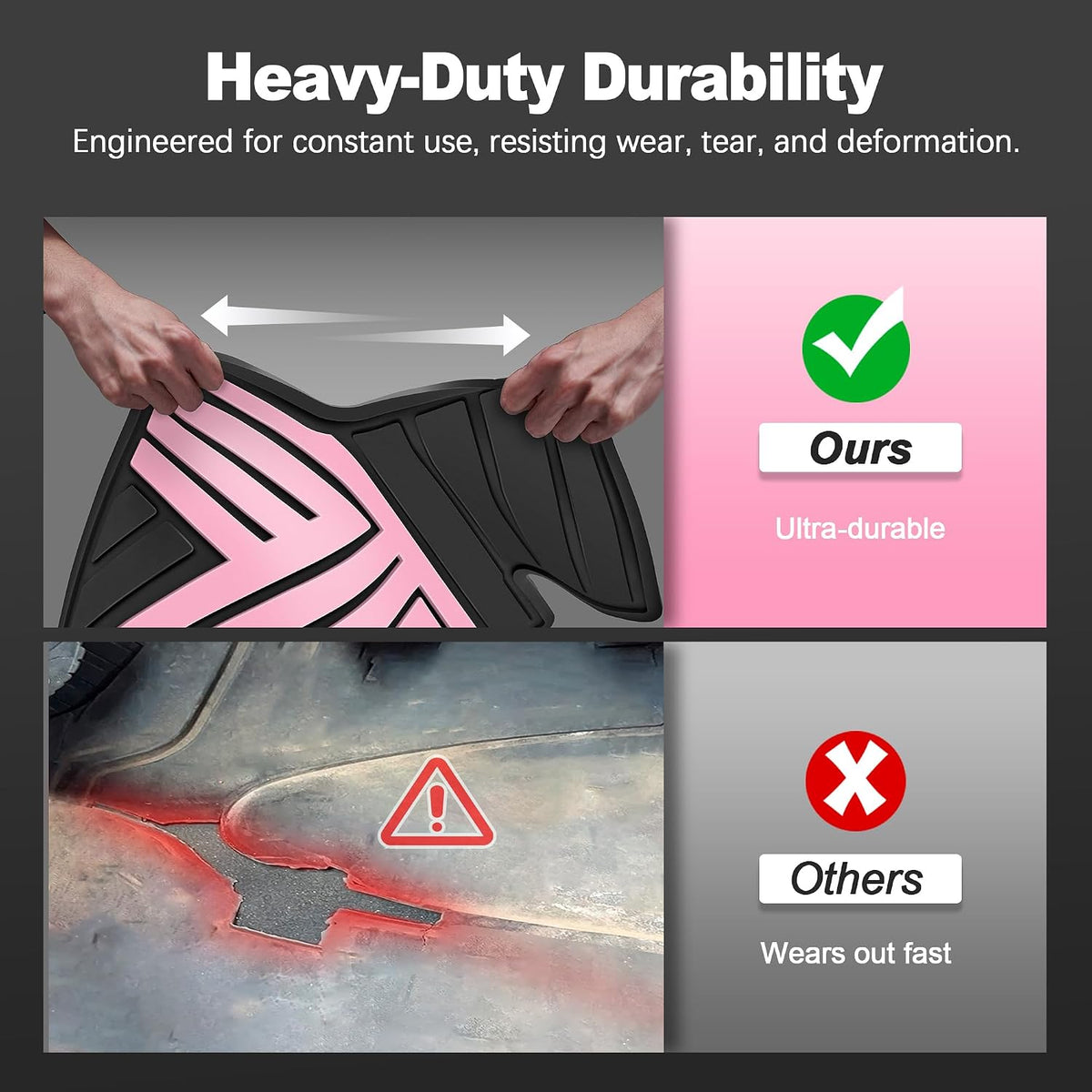 TTX LIGHTING Floor Mats for Chevy Equinox & GMC Terrain 2025-2026, Pink