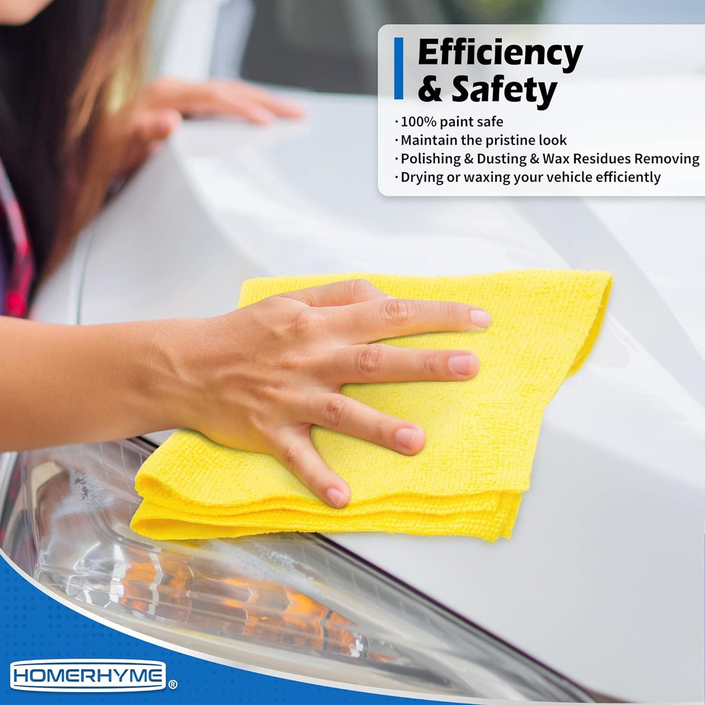 Microfiber Cleaning Cloth, 100 Pack Cleaning Rags Microfiber Towel Bulk Absorbent Lint-Free Wash Cloths, All-Purpose Shop Towels for Cars, Automotive, Garage, Home & Kitchen 11.5"*11.5"