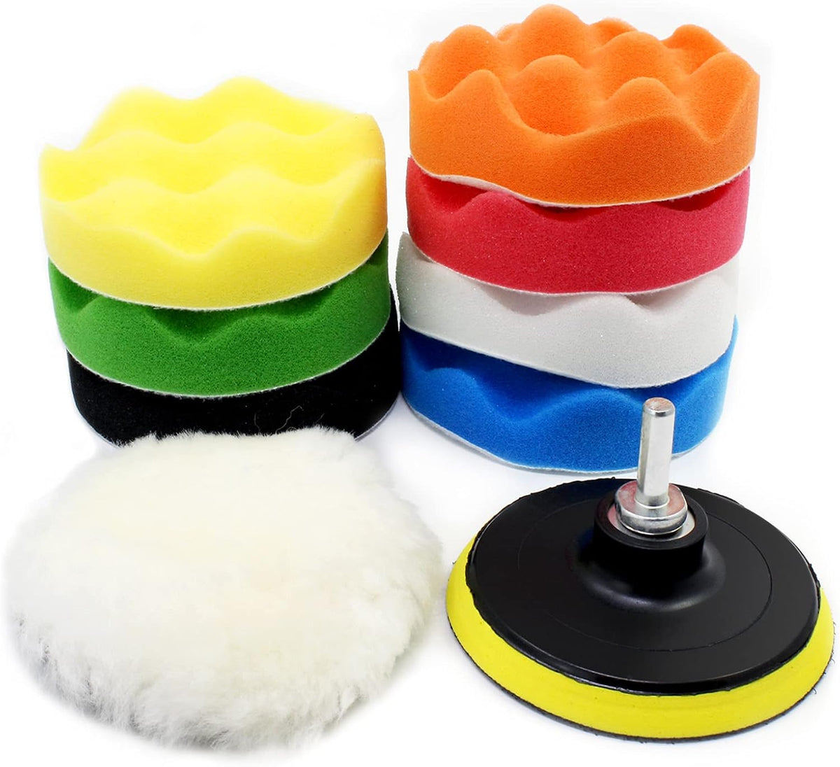 4 Inch Buffing Polishing Pads, 10 Pcs Drill Polishing Kit