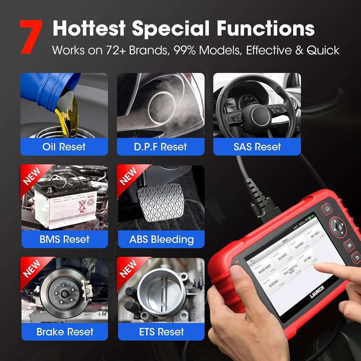 Launch CRP123X V2.0 Elite OBD2 Scanner Lifetime Free Upgrades for All Cars