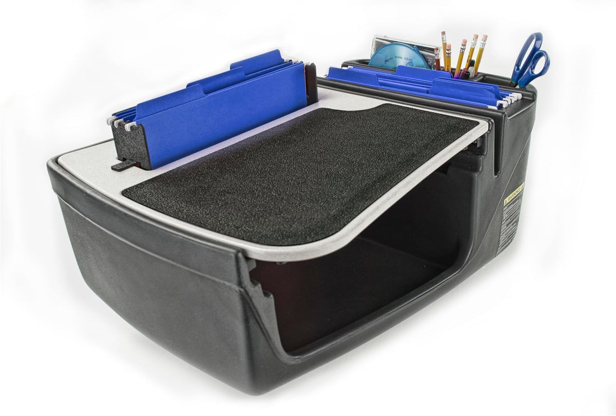 AutoExec Efficiency FileMaster Car Desk for Your Vehicle Workstation and Mobile Office, Grey