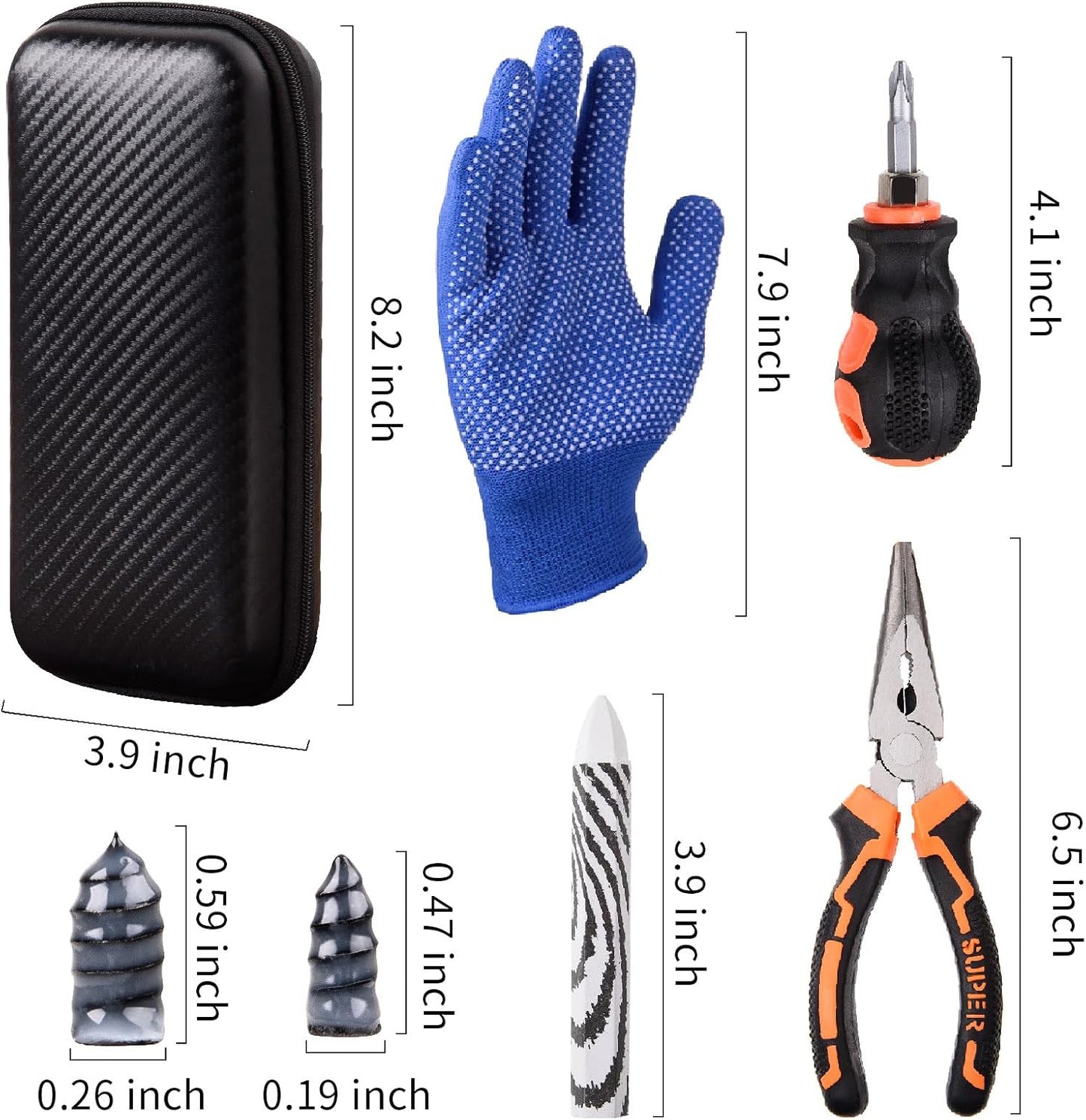 100PCS tire Screw Plug Repair kit – No Tire Removal Needed, tire sidewall Repair kit, Patch Plug Tools & Portable Storage Bag – Quick Flat Tire Fix for Car, Truck, Motorcycle & SUV