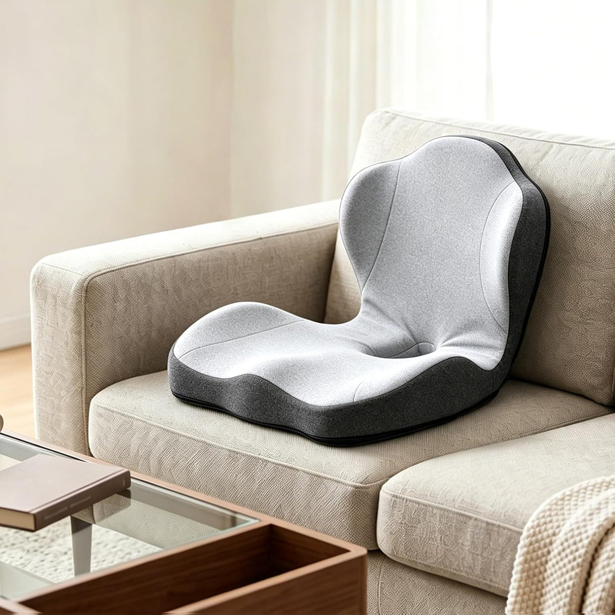 Dual-Layer Memory Foam Car Seat Cushions for Driving, with Lumbar Support