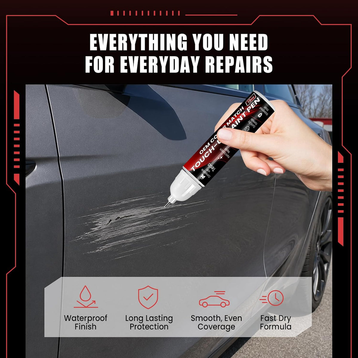 Stealth Grey (PN01) Touch Up Paint Compatible with Model Y/3/YL/X/S