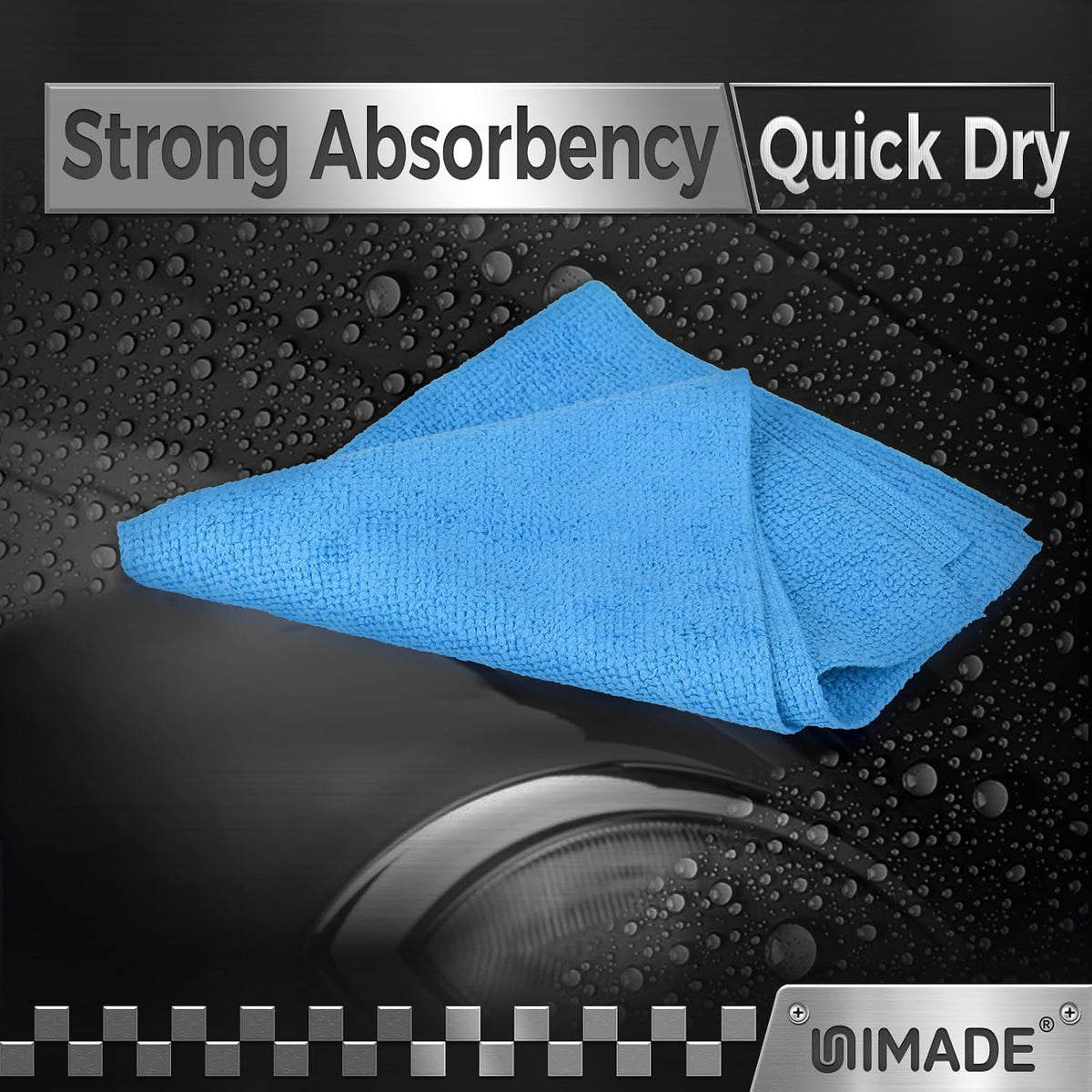 UNIMADE Shop Towels, 100 Pack Commercial Grade Work Rags Microfiber Towels