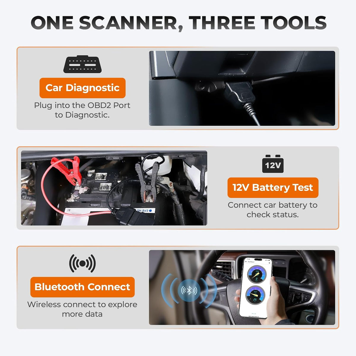 AUTOPHIX DM5900 OBD2 Scanner with 4-System Diagnostics & Battery Test