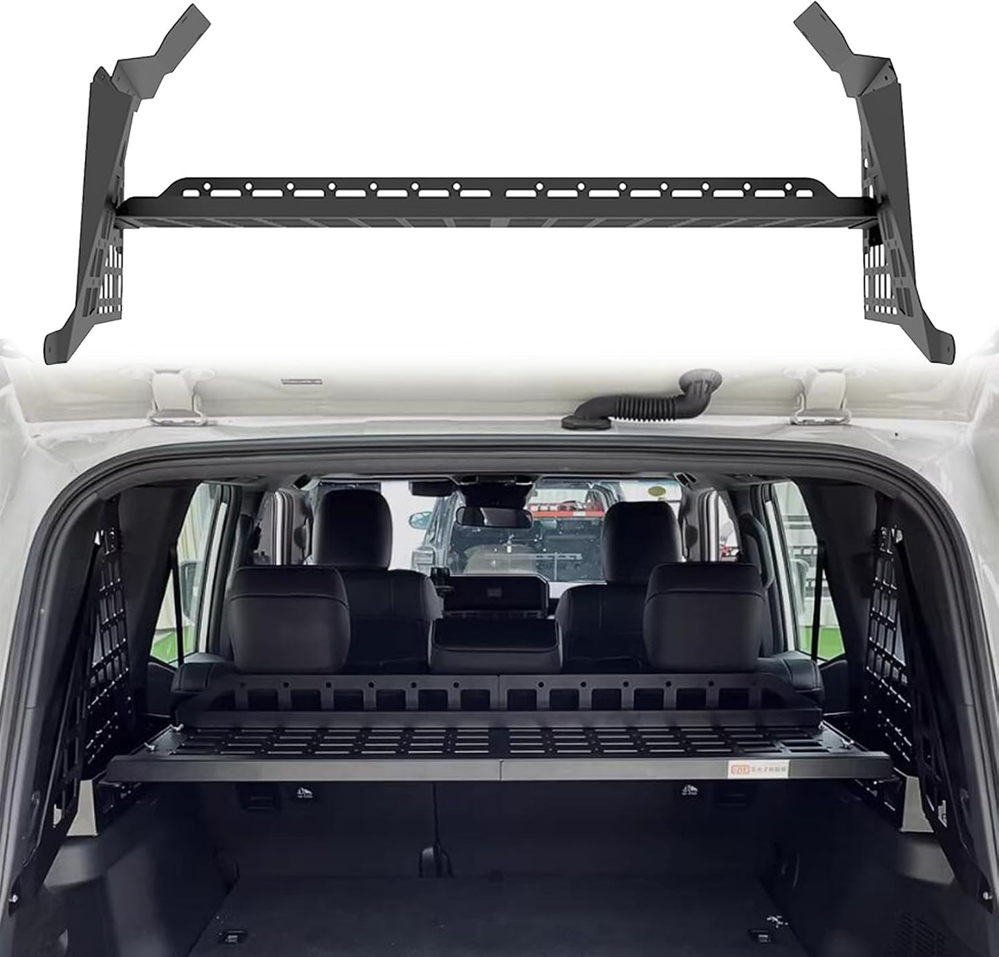 CTH for Toyota Land Cruiser 2024 2025 2026 Car Modification MOLLE Panel Trunk Organizer Cargo Storage Luggage Hanging Bracket Holder Shelf Accessories (Side + Middle Shelf)