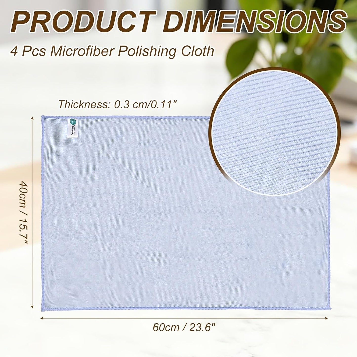 uxcell 4Pcs Glass Polishing Cloth, 23.6x15.7 Microfiber Cleaning Cloths Lint &amp; Streak Free Quickly Drying Towels for Glassware, Cars, Glasses, Phone Screens, Sunglasses, Purple