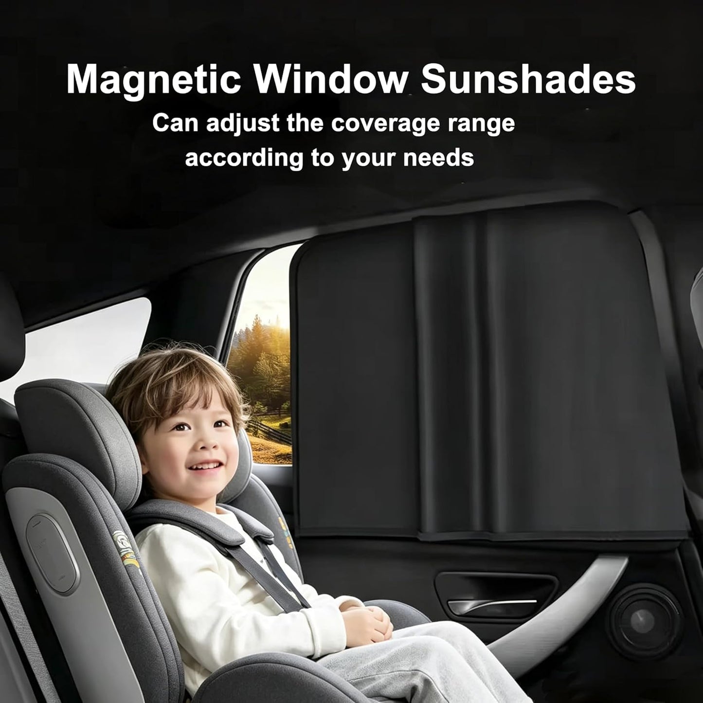 Car Sunshade, Car Privacy Window Shade, 100% Block Light for Breastfeeding, Taking a nap, Changing Clothes, Camping (Full Sets 4pcs)