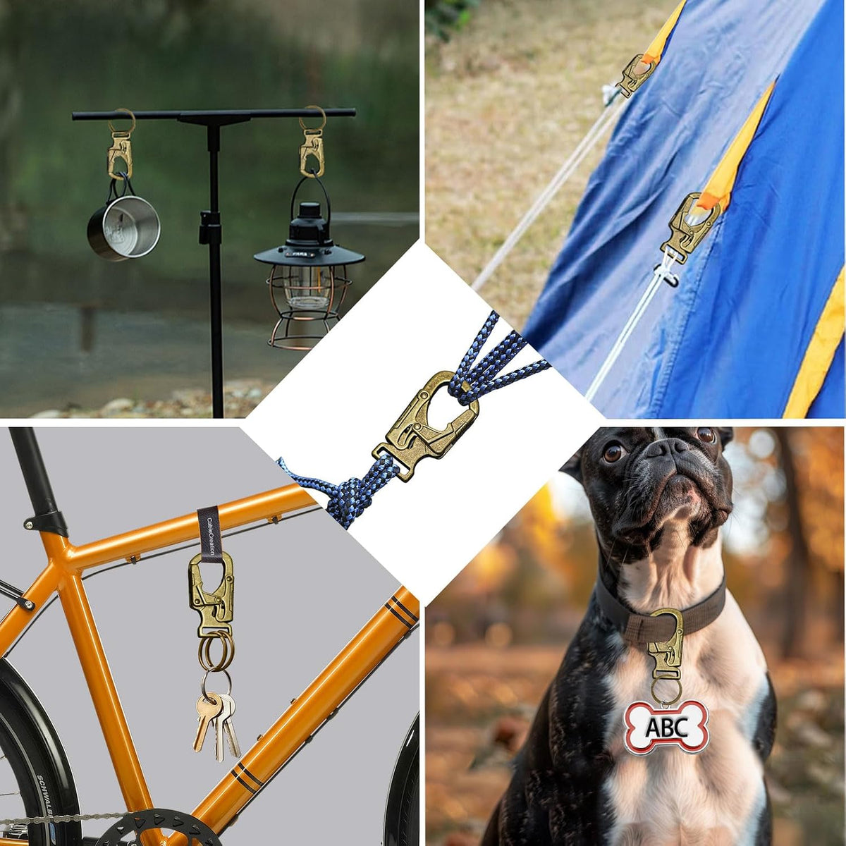 Ahiller Carabiner Clip, Dual Lock Keychain for Daily Use