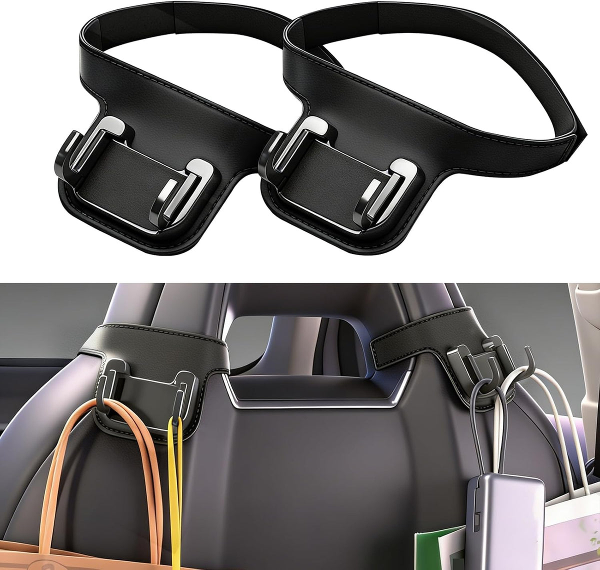 2PCS Car Hooks Universal for Sport Seat Back Headrest